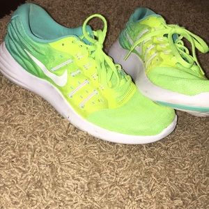 Neon Nike Tennis shoes